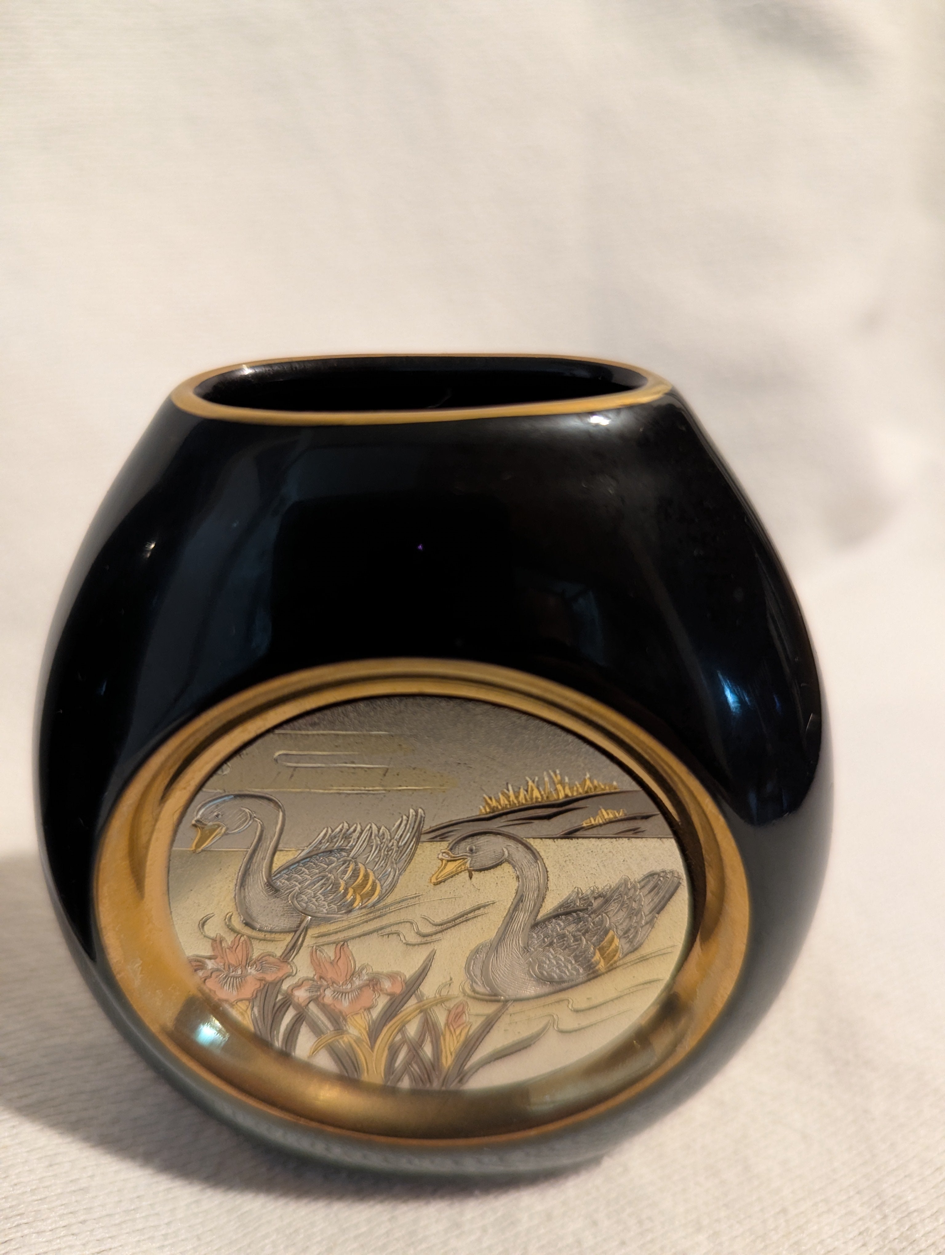 Art of Chokin Japanese Vase set of 2