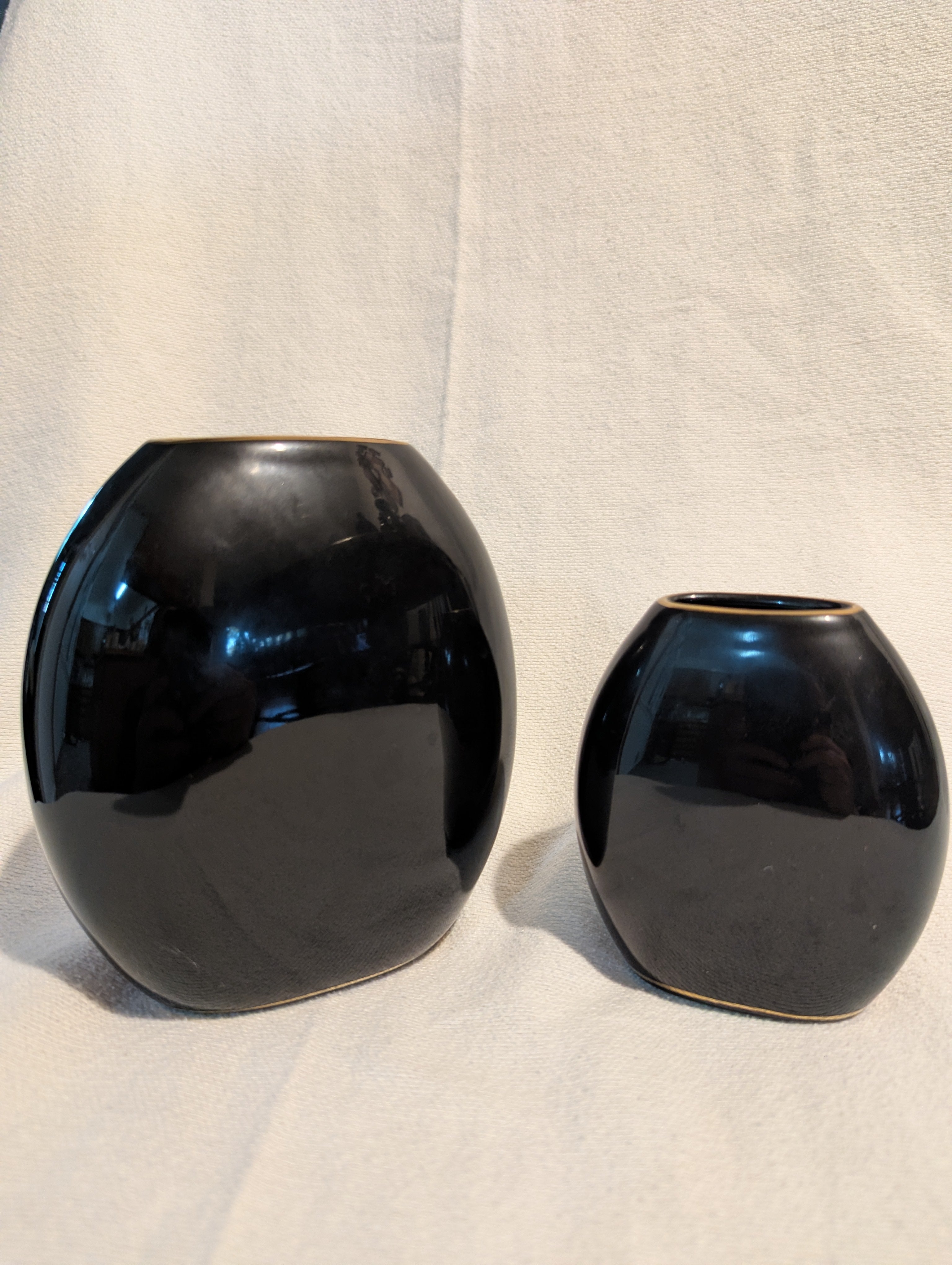 Art of Chokin Japanese Vase set of 2