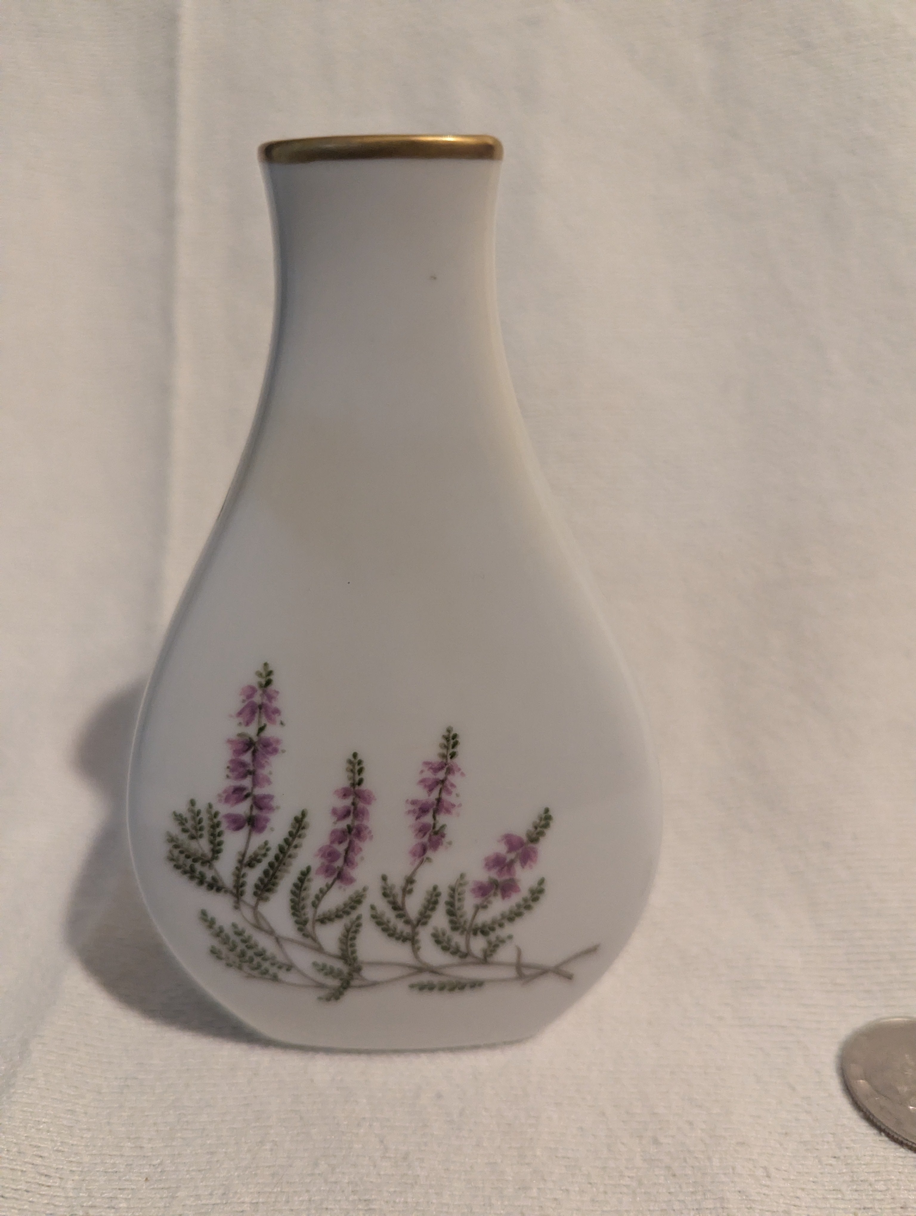 Vintage Hackefors Porcelain Vase from Sweden
